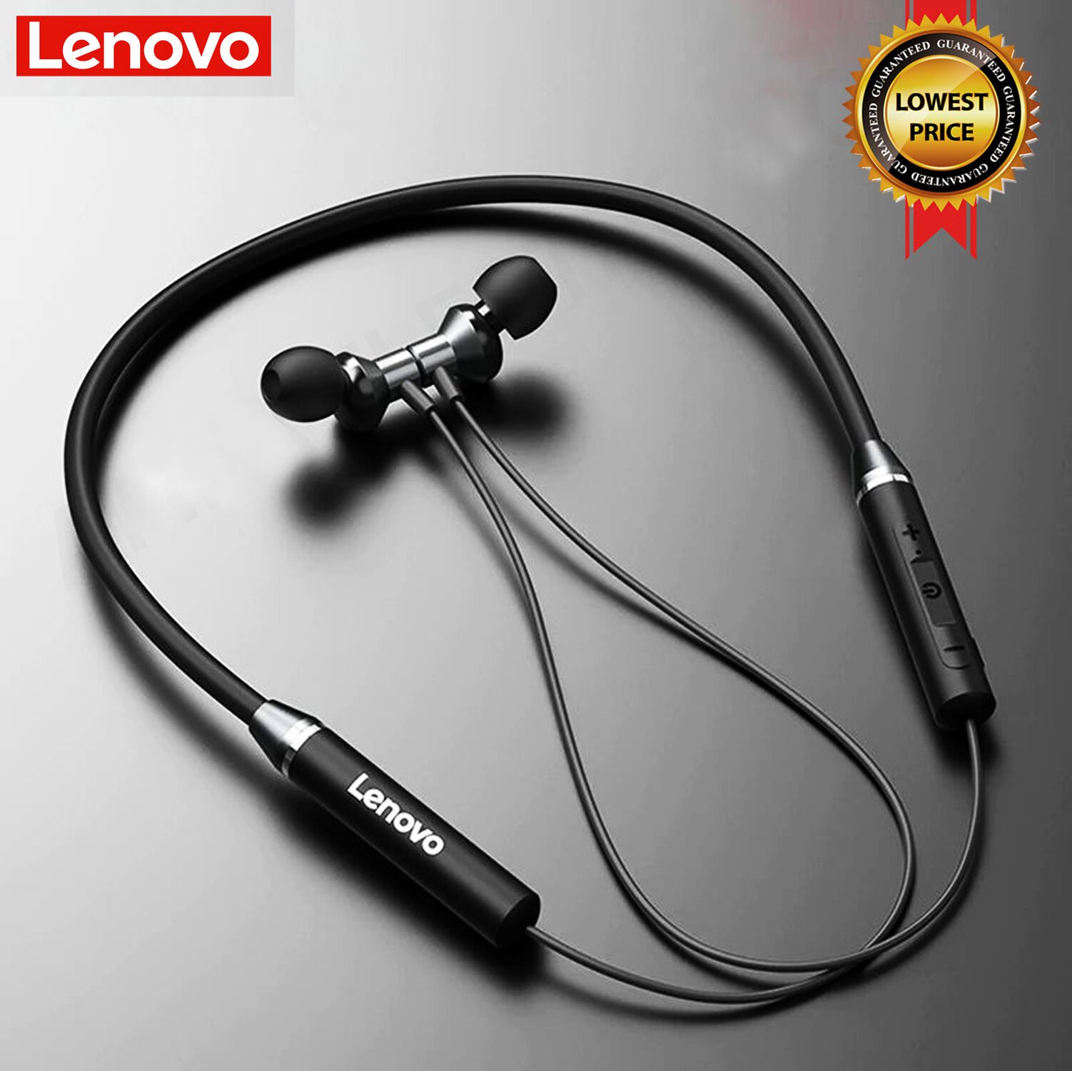 Lenovo HE05X Bluetooth 5.0 Earphones Waterproof Wireless HIFI Sound Magnetic Neckband Headset Sports Headphones